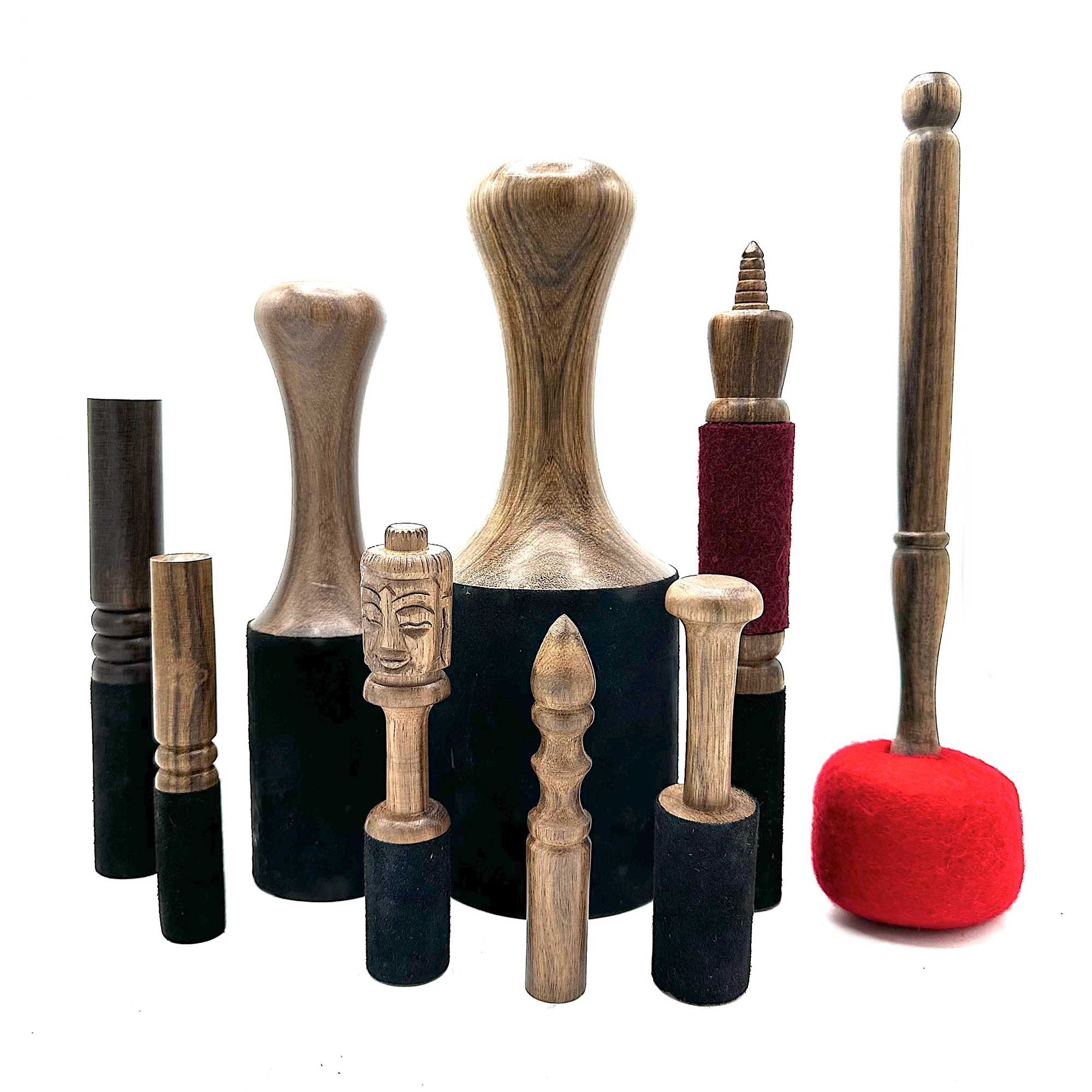 Wooden Stick 14cm Buddha Carving for Singing Bowls and Gongs