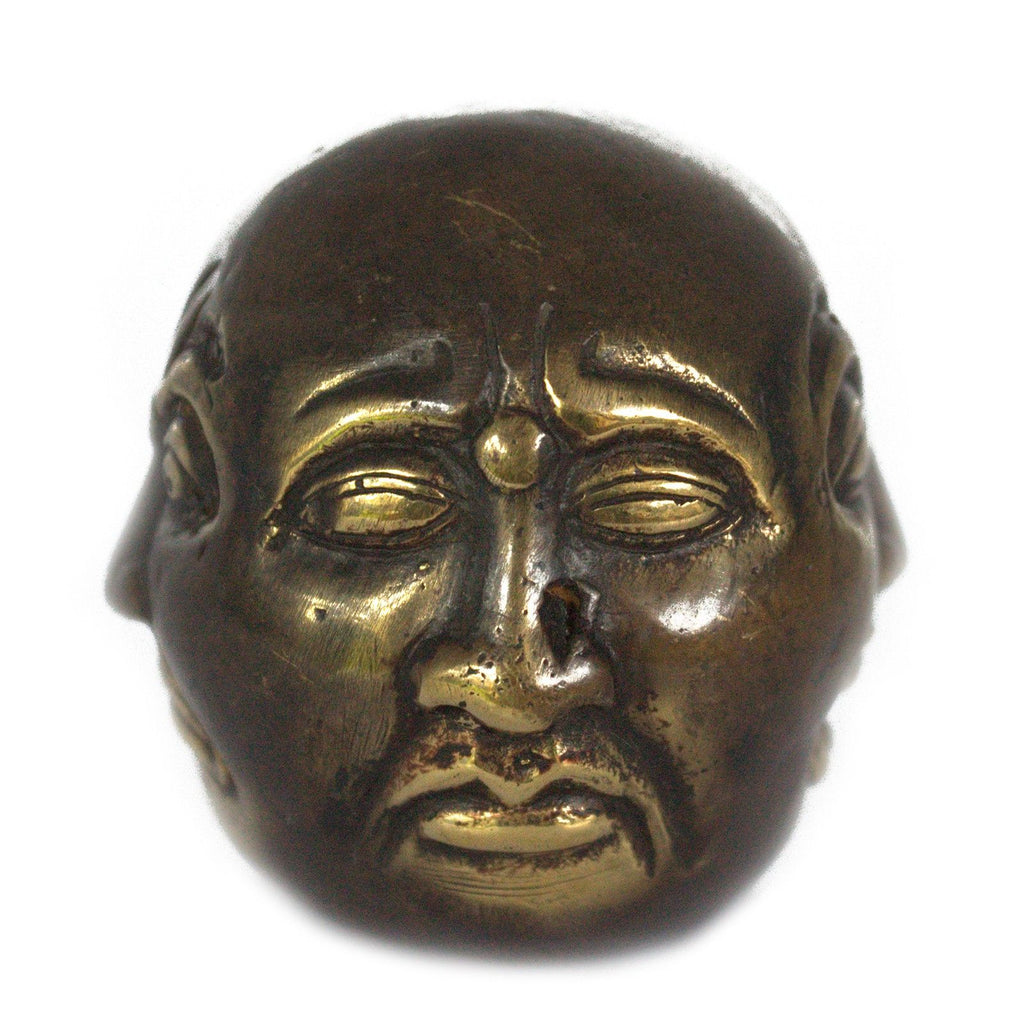 Fengshui Four Face Buddha 5cm Decorative Brass Ornament for Home