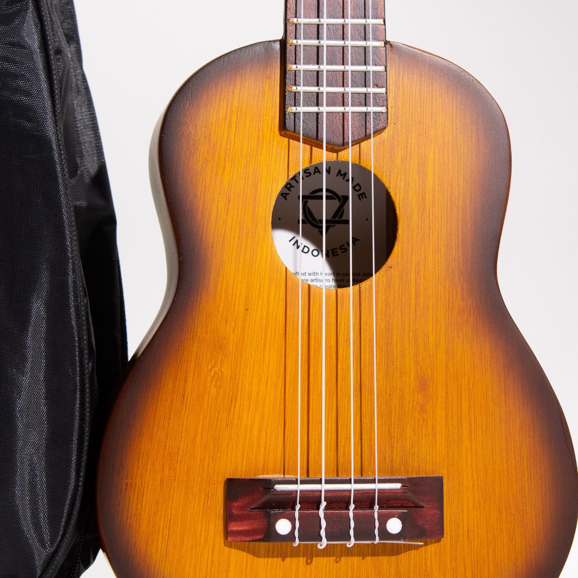 Artisan Made Ukulele with Orange Sunburst Finish for Musicians