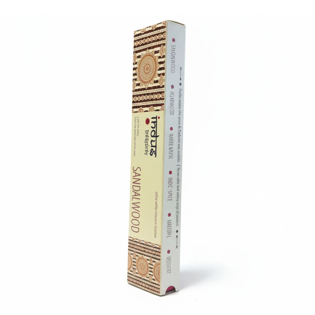 Indus Treasures Sandalwood Incense Sticks 15g Pack of 12