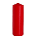Pillar Candle 80x250mm Red Long Lasting with 160 Hour Burn Time