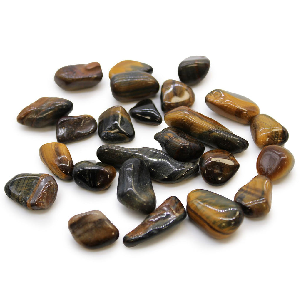 Small African Tumble Stones Varigated Tigers Eye for Good Luck