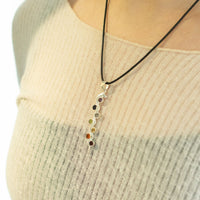 Indian Devotional Pendant - Silver Plated (45cm Cord)- Snake Chakra
