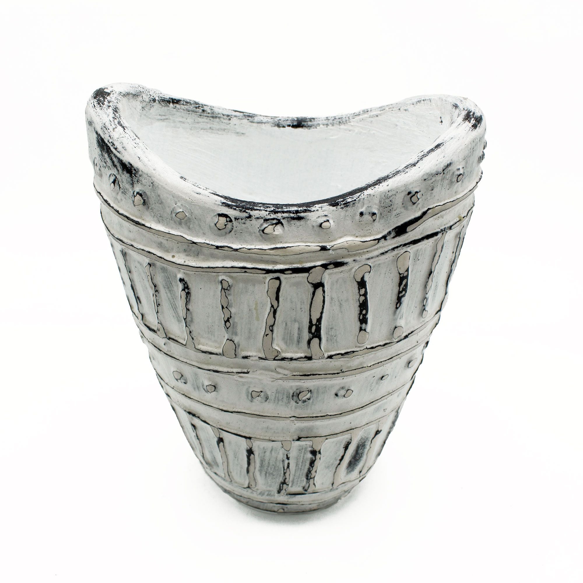 Wide Neck Shaped Cream Vase 22cm for Stylish Floral Displays