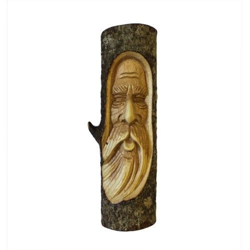 Old Man Tree Trunk Carving for Unique Home and Garden Decor