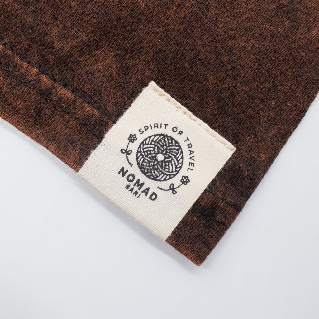 Nomad Sari Stonewashed Cotton T Shirt with Sun Zodiac Design