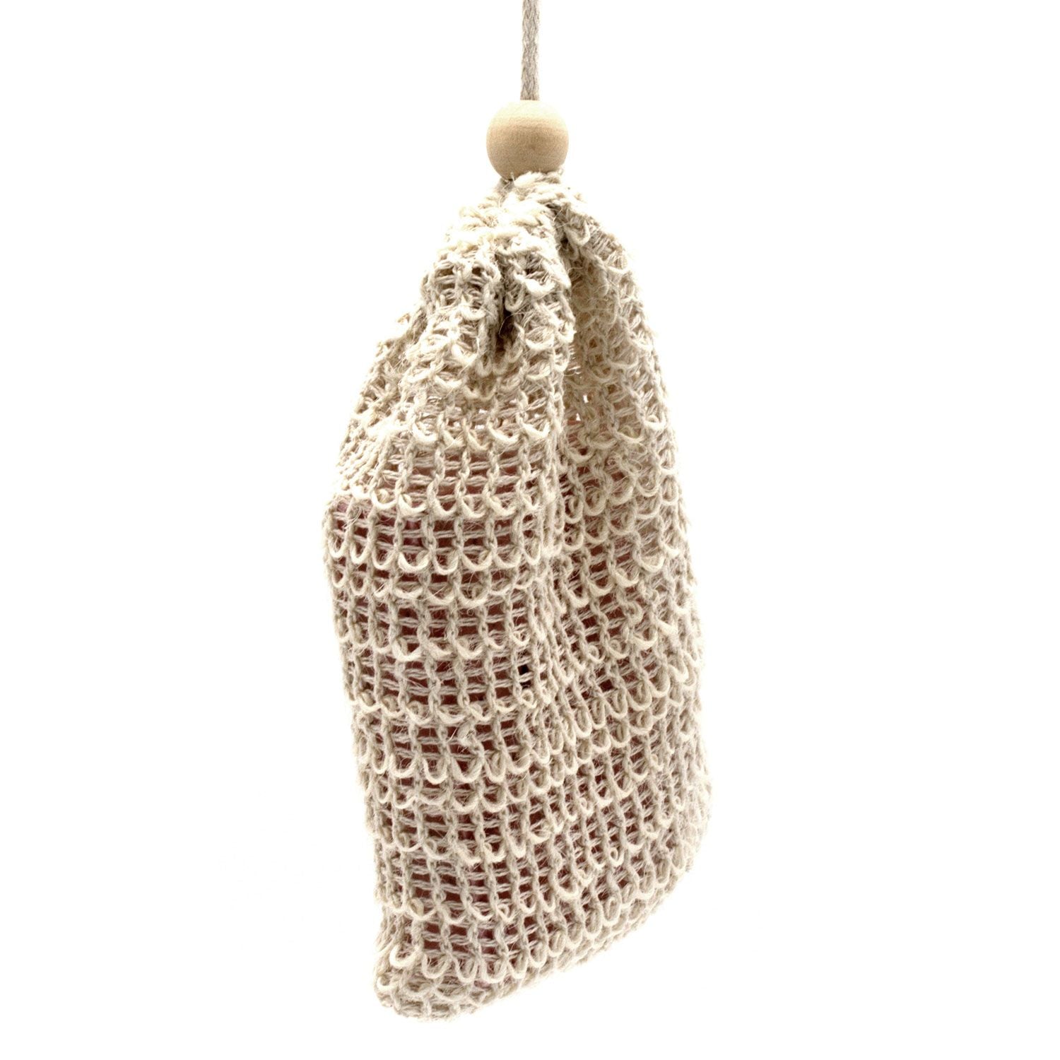 Nature Soap Bag Made from Washed Jute for Eco Friendly Bathing