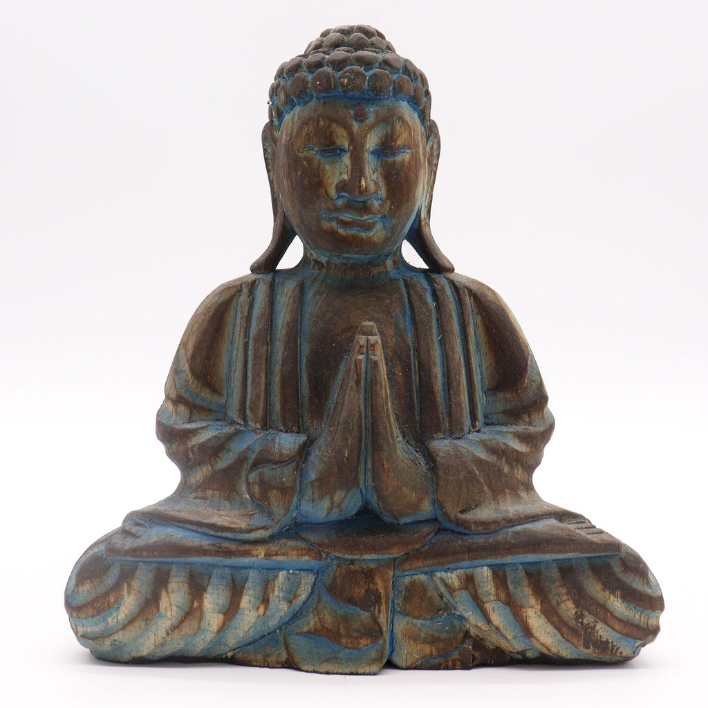 Buddha Feng Shui Set with Flower Mandala Design in Soothing Blue