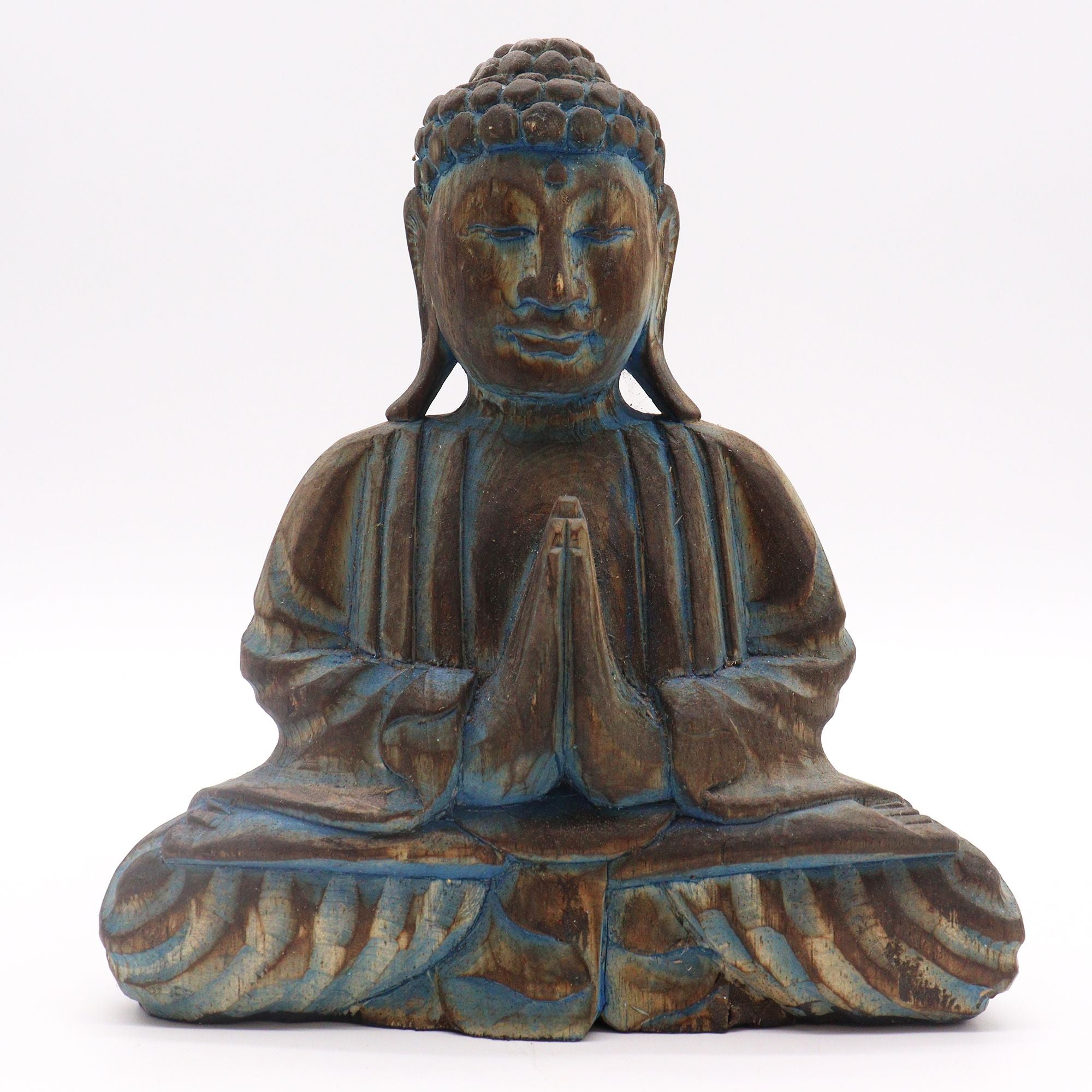 Buddha Feng Shui Set with Flower Mandala Design in Soothing Blue