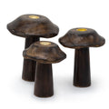 Set of 3 Flat Incense Cone Mushrooms for Home Decor and Relaxation