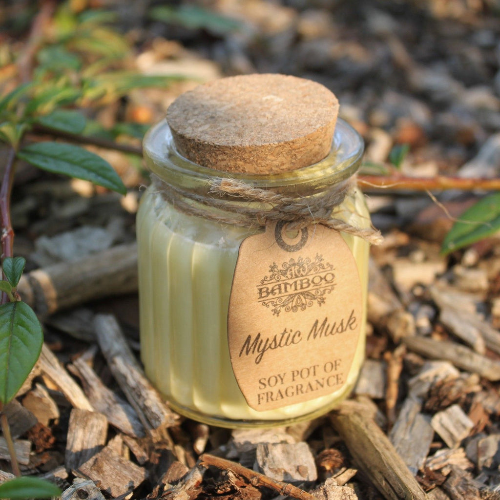 Mystic Musk Soy Pot of Fragrance Candles with Cork Lid Design