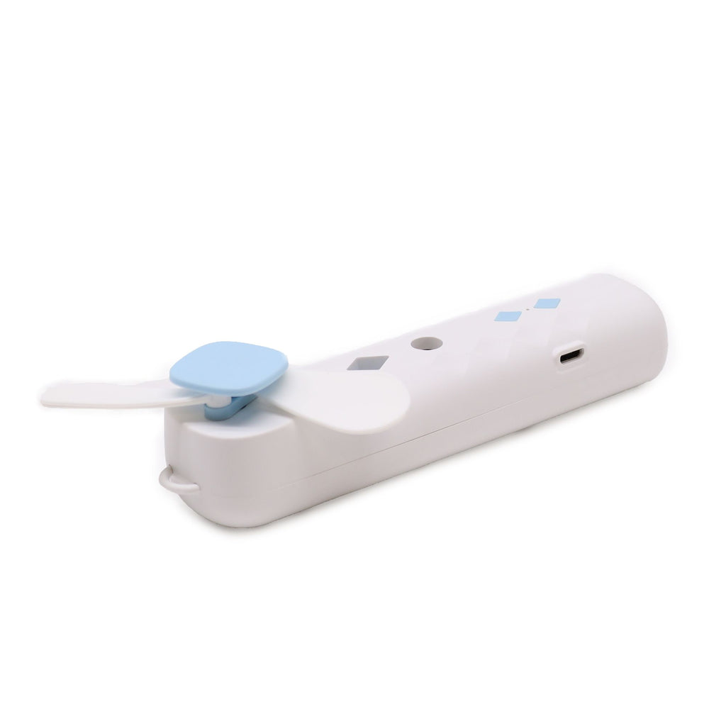 White Nano Mist Face Fan and Spray USB Rechargeable Portable Cooler