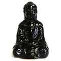 Sitting Buddha Oil Burner Black for Fragrance and Home Decor