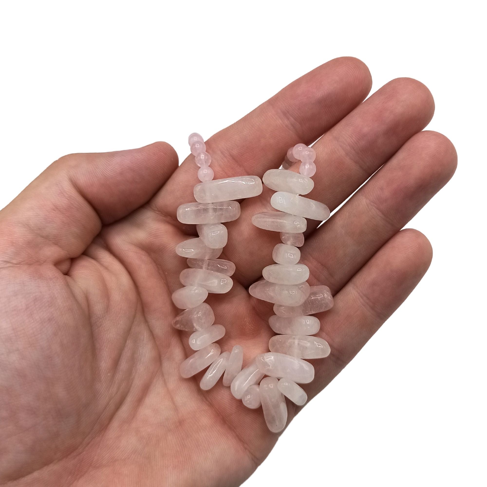 Longstone Gem Necklace in Rose Quartz for Elegant Styling