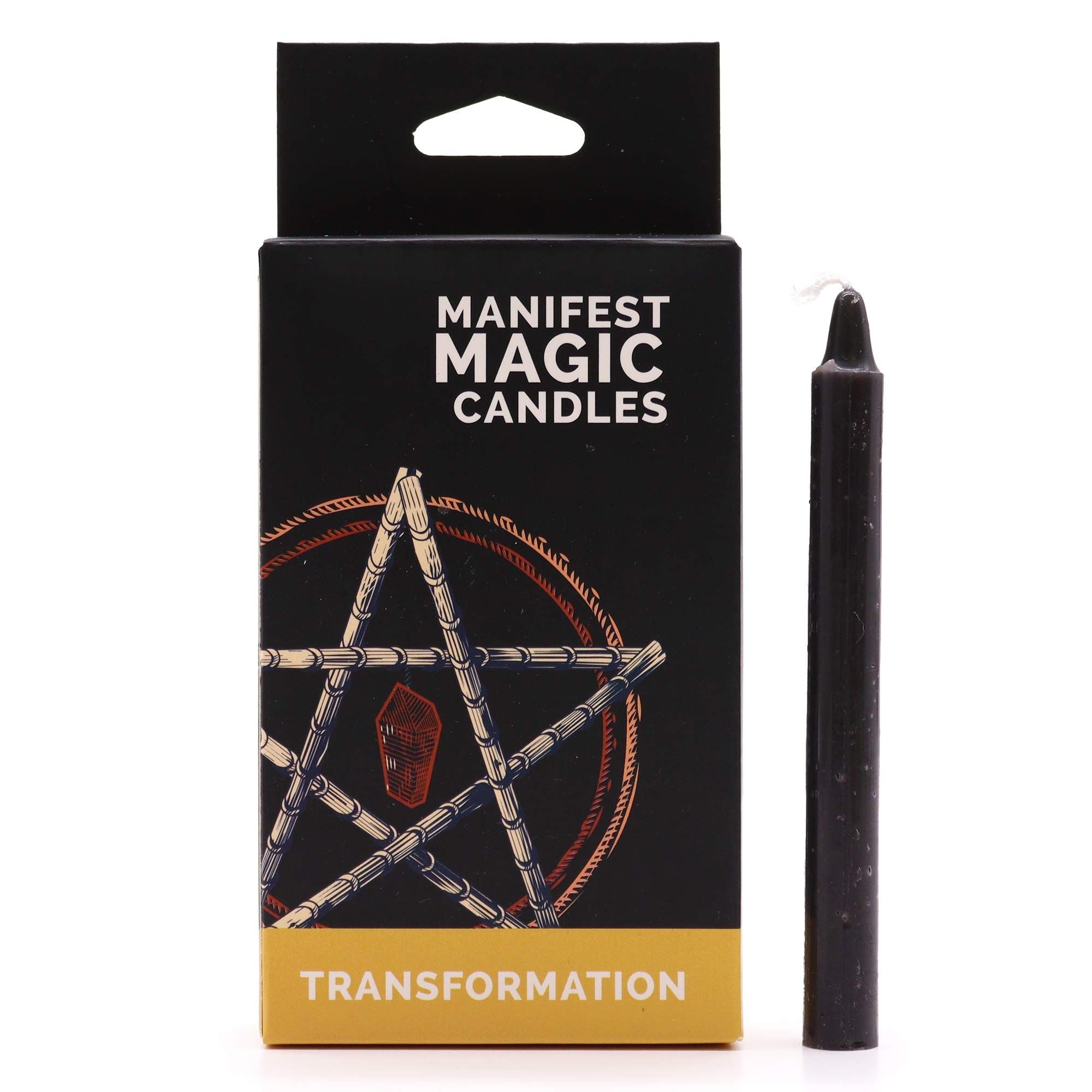 Manifest Magic Candles Pack of 12 Black for Meditation Practices