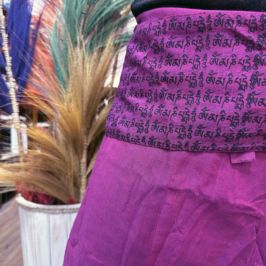 Yoga and Festival Pants Thai Fisherman with Mandala Design in Purple