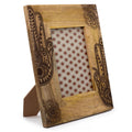 Large Black Mango Wood Picture Frame with Hamsa Design for 13x18cm