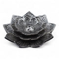 Tri Flower Lotus Flower Incense Holder with Elegant Design