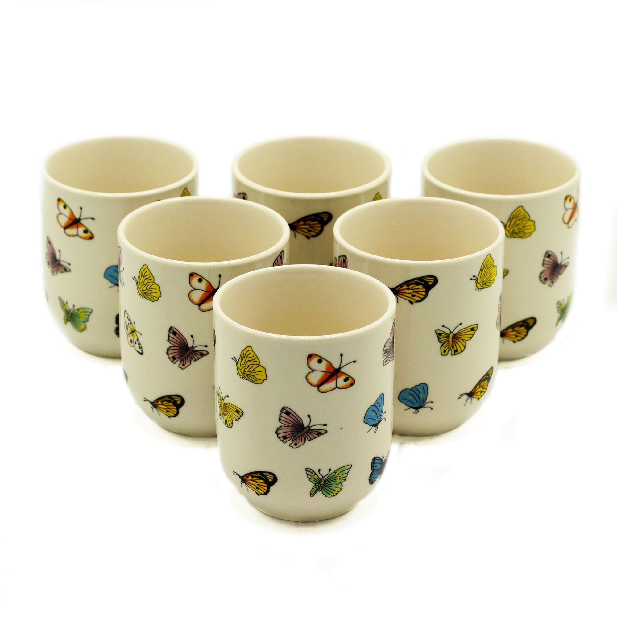 Charming Herbal Tea Cups with Butterflies for Unique Moments