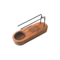 Small Palo Santo Heater in Teak Wood with Hamsa Design