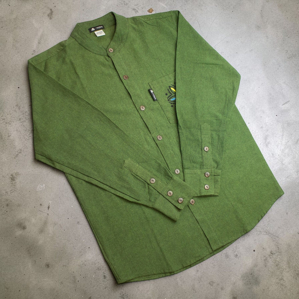 Nomad Sari Kathmandu Shirt in Forest Green for Casual Style