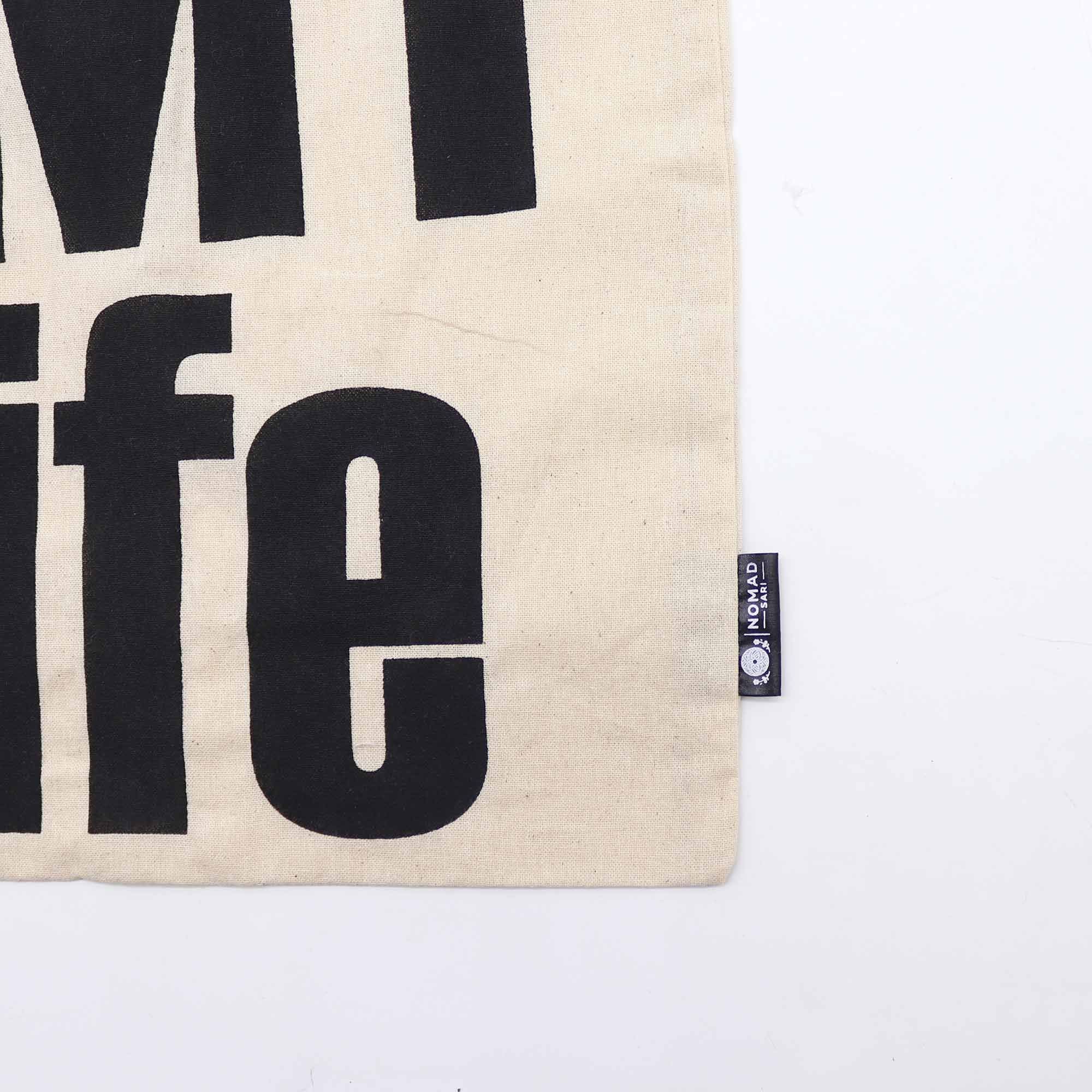 Iconic Basic Tote Bag IT's MY LIFE Natural Cotton Everyday Essential
