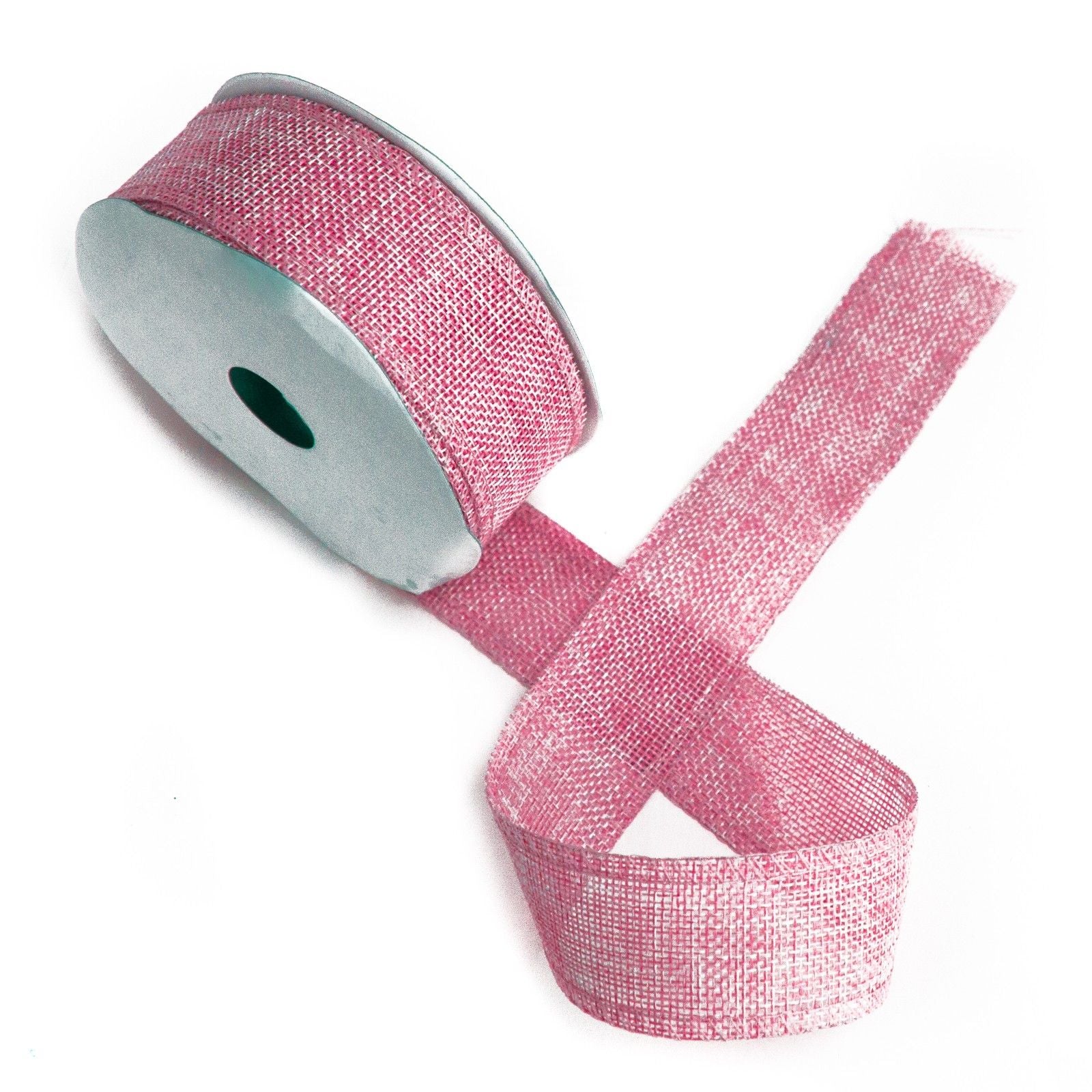 Natural Texture Ribbon 38mm x 20m in Baby Pink for Gift Wrapping