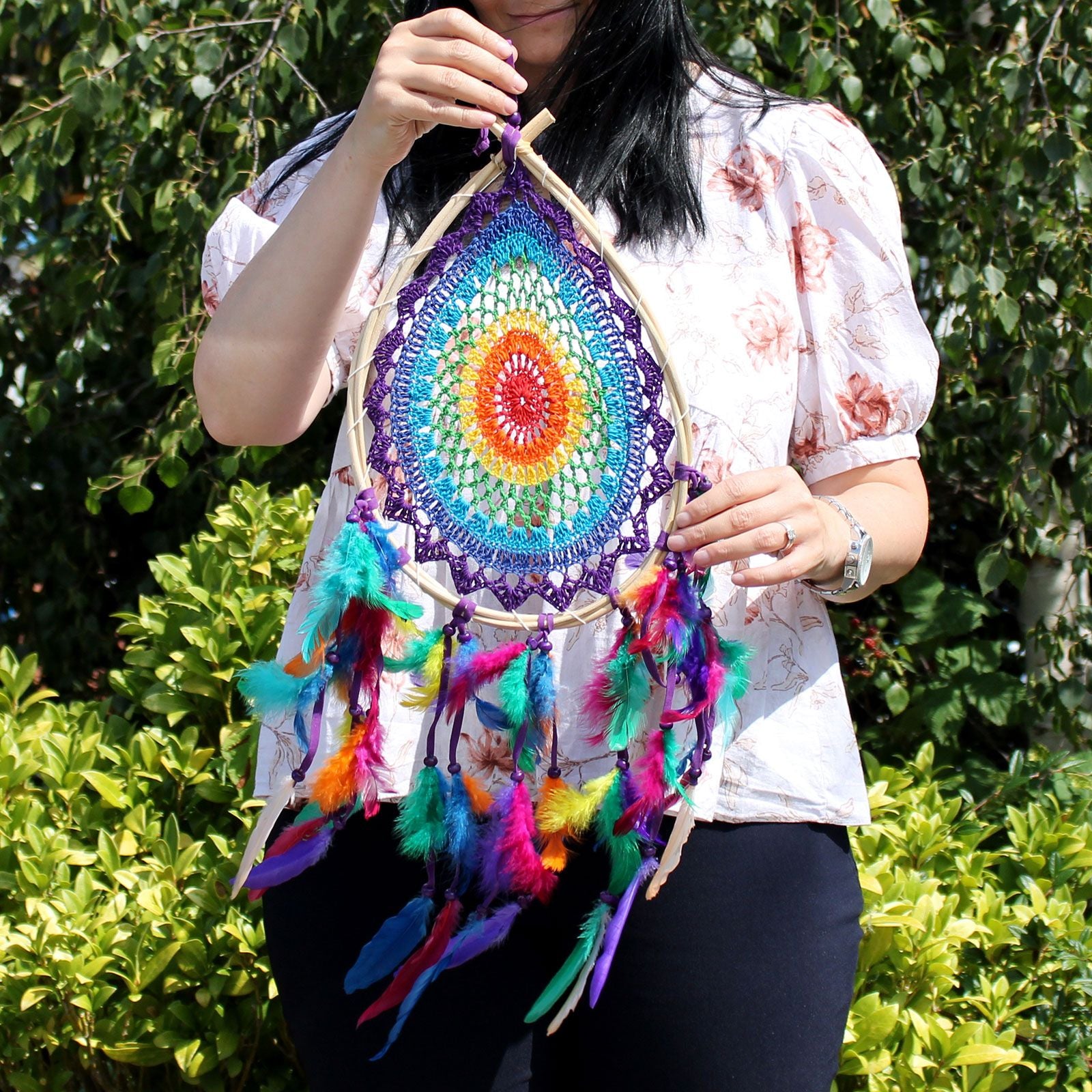 Bali Dream Catchers Large Multi Teardrop for Beautiful Home Decor