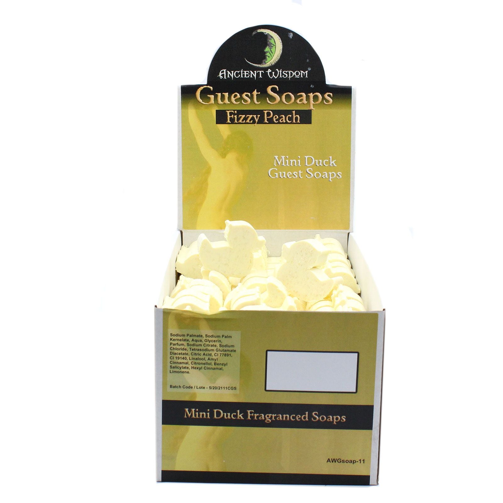 Yellow Duck Guest Soap Fizzy Peach Heart Shaped Soaps Pack of 10