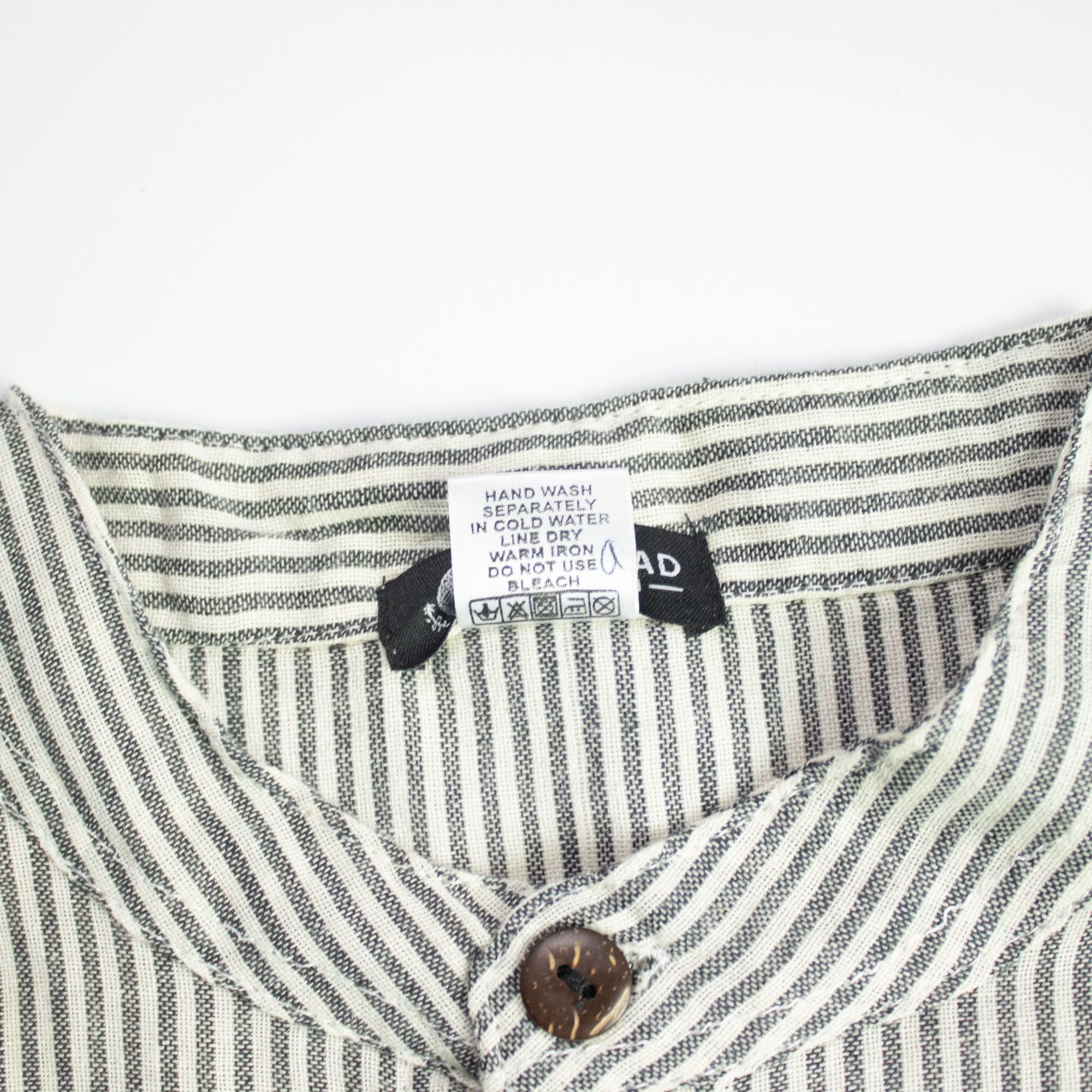 Nomad Sari Grandad Shirt in Grey Stone for Everyday Style