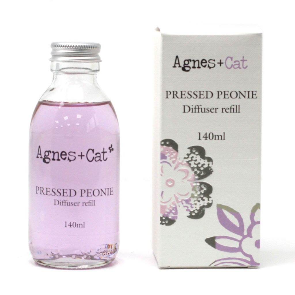 Agnes + Cat Reed Diffuser Refill 150ml Pressed Peonies Fragrance