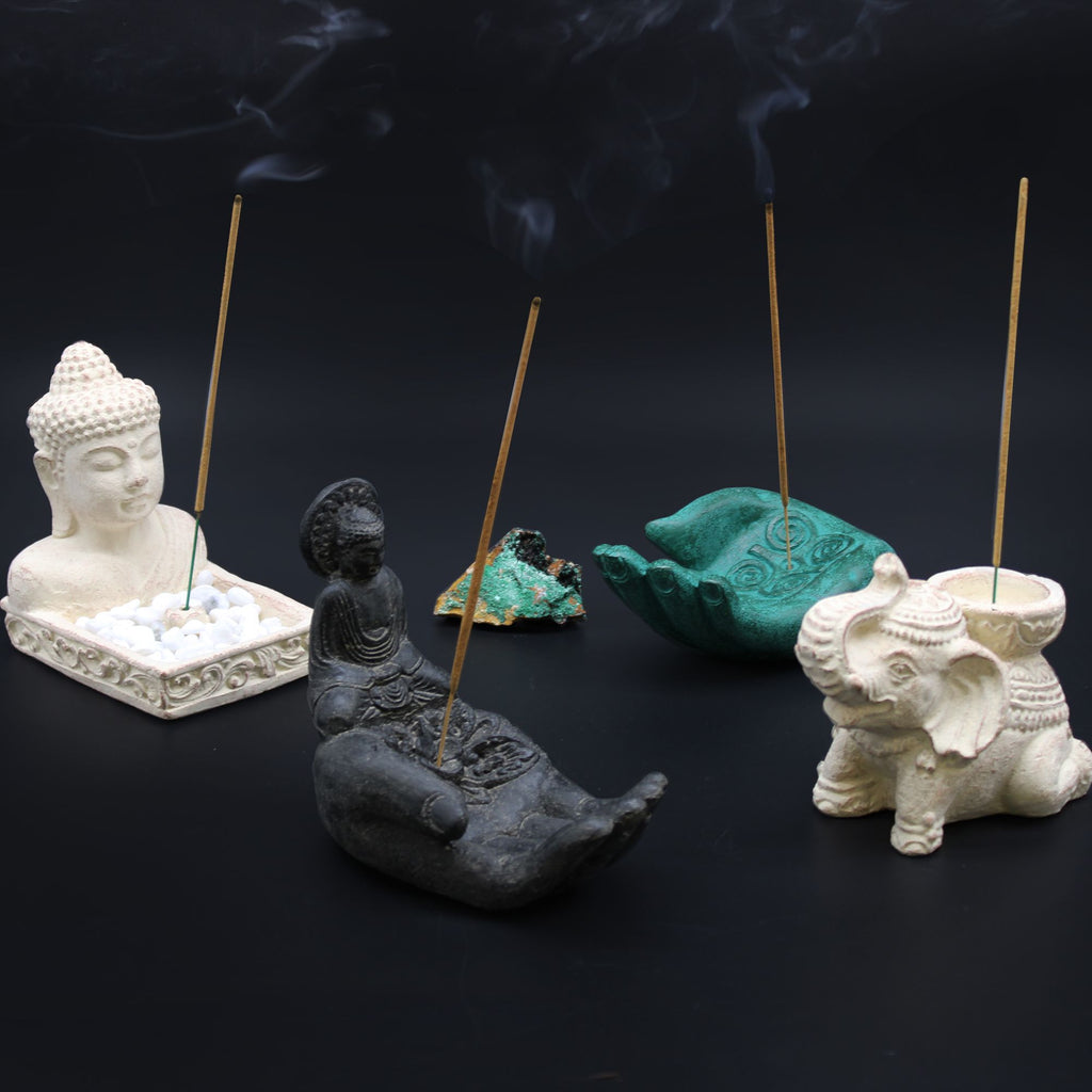 Elegant Cream Elephant Incense and Candle Holder for Home Decor