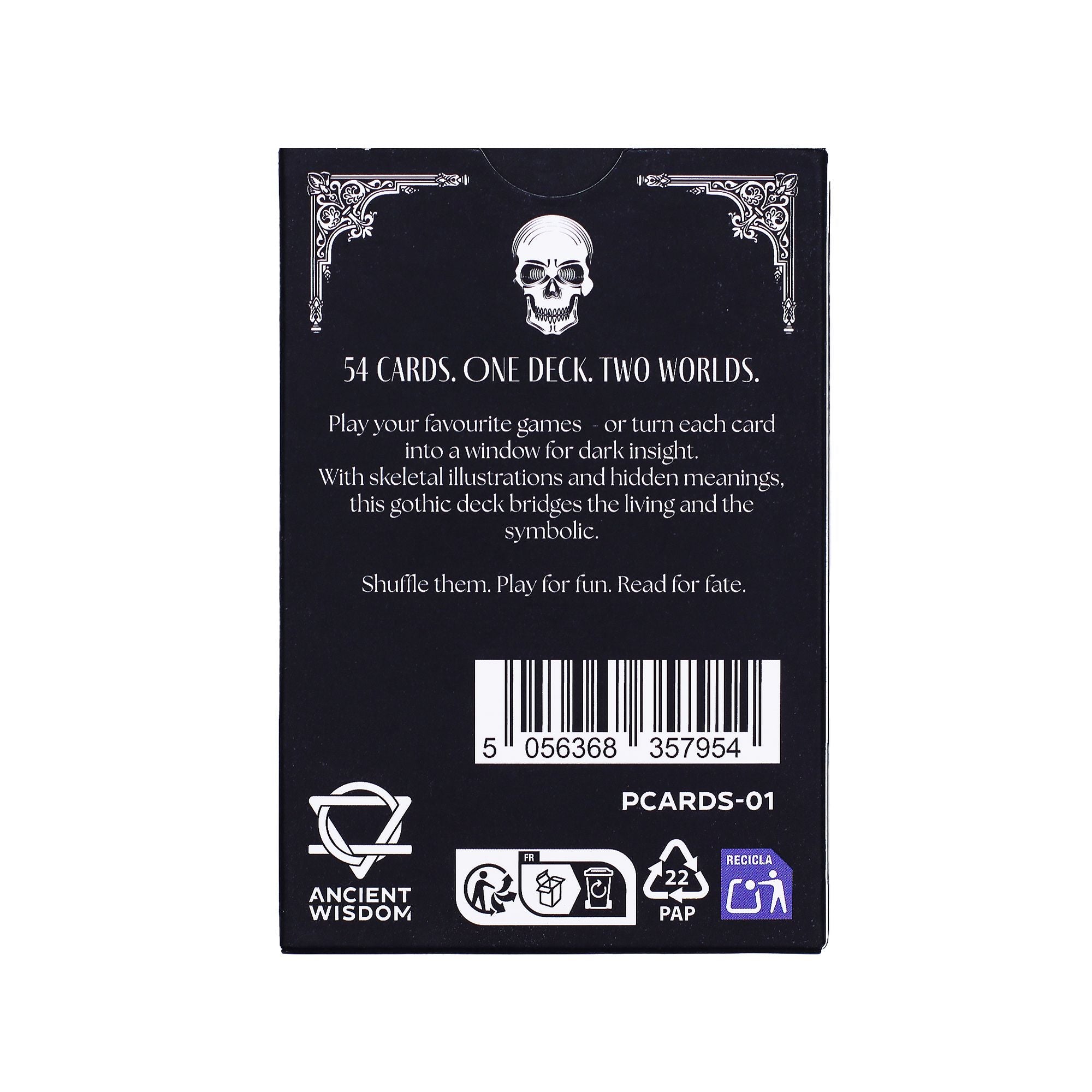 Memento Mori Gothic Playing & Oracle Cards for Unique Gameplay