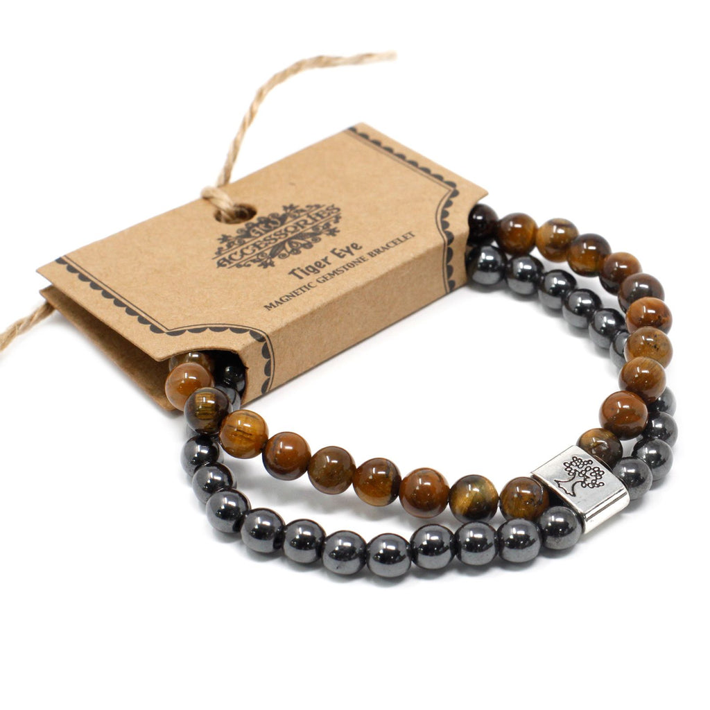 Magnetic Tiger Eye Gemstone Bracelet for Unique Style Appeal