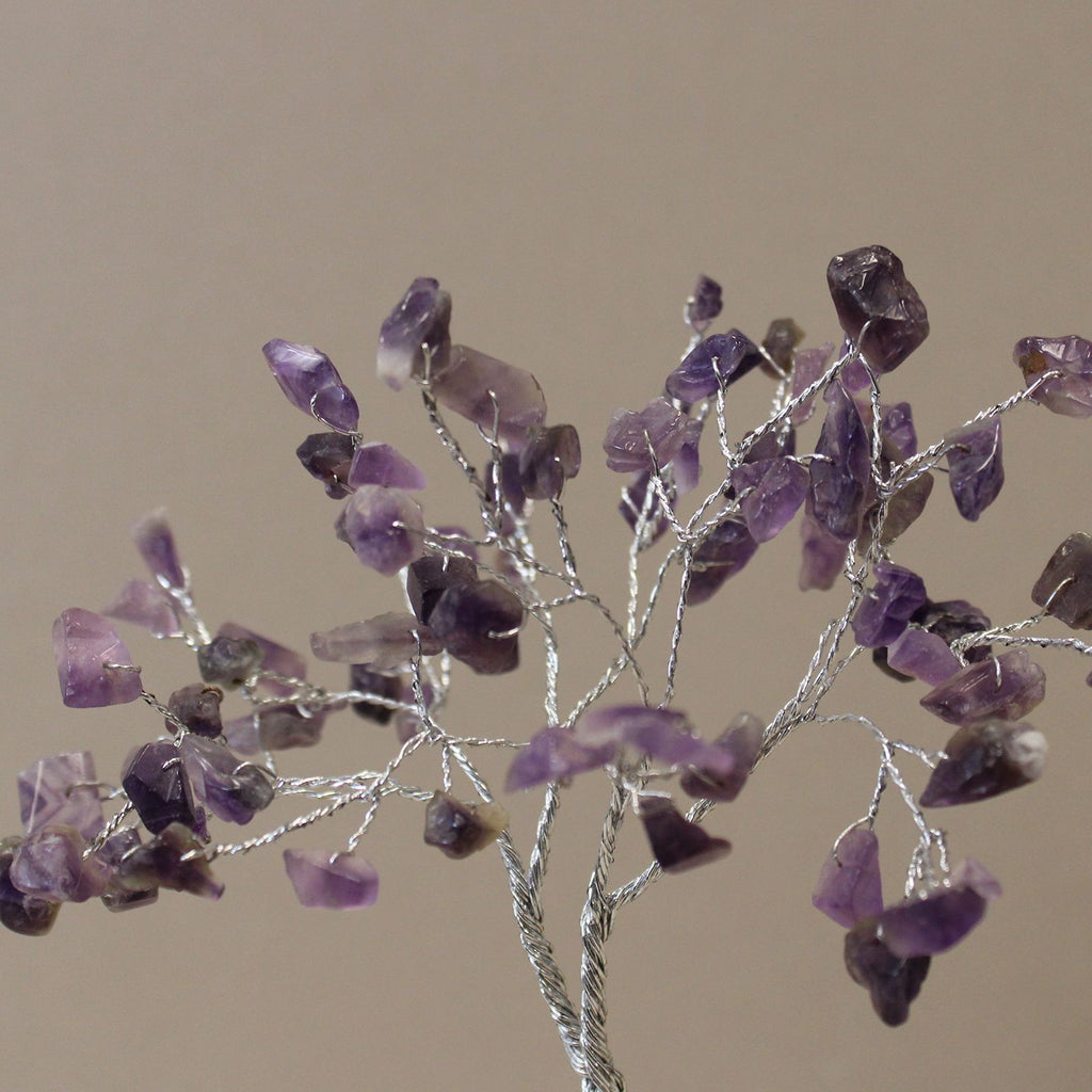 Amethyst Gemstone Tree with Orgonite Base 80 Stone Decorative Piece