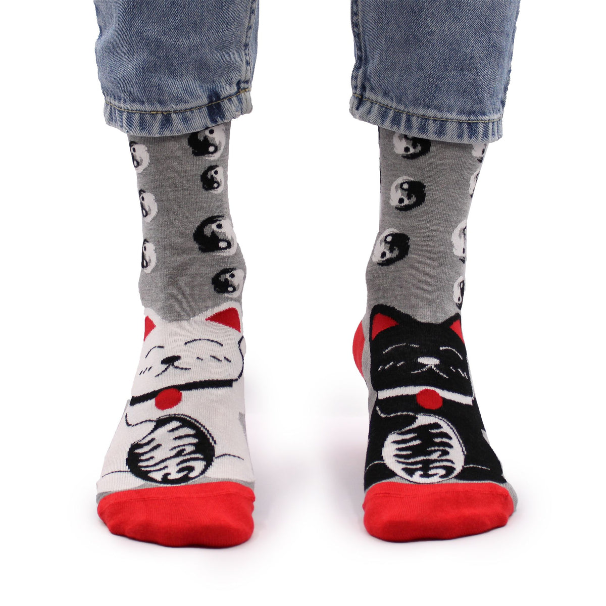Agnes + Cat Hop Hare Bamboo Socks S/M - Lucky Catsâ