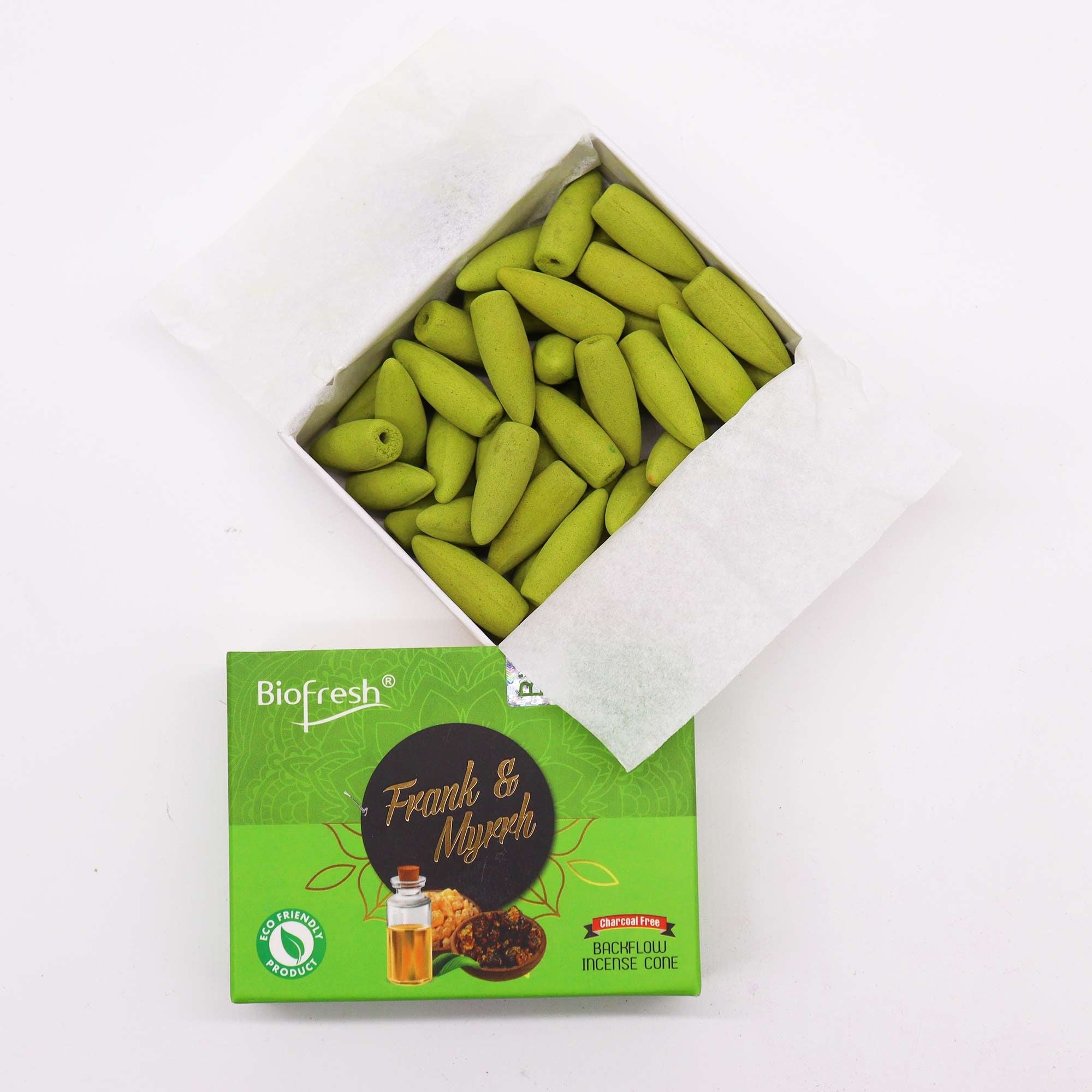 Biofresh Backflow Incense Cones Frank & Myrrh for Relaxation