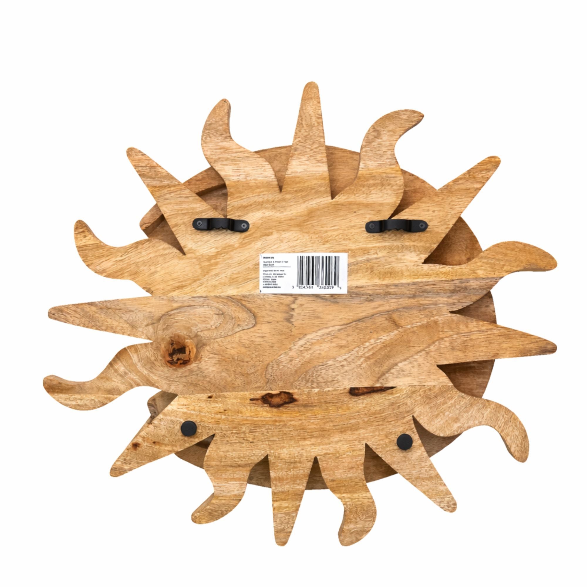 Sunrays & Moon 3 Tier Wall Shelf for Celestial Home Decor