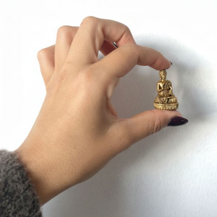 Brass Miniature Buddha Figurine Divine Charm for Your Home Decor