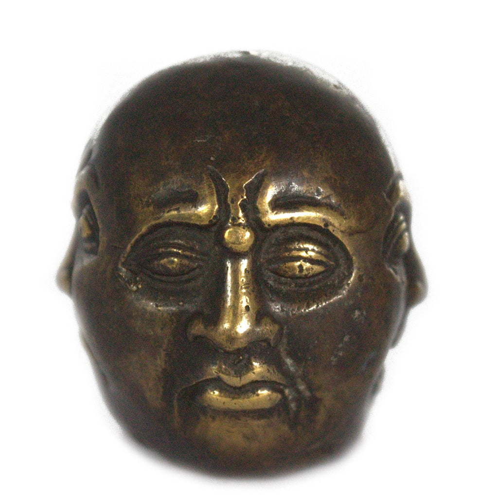 Fengshui Four Face Buddha 5cm Decorative Brass Ornament for Home