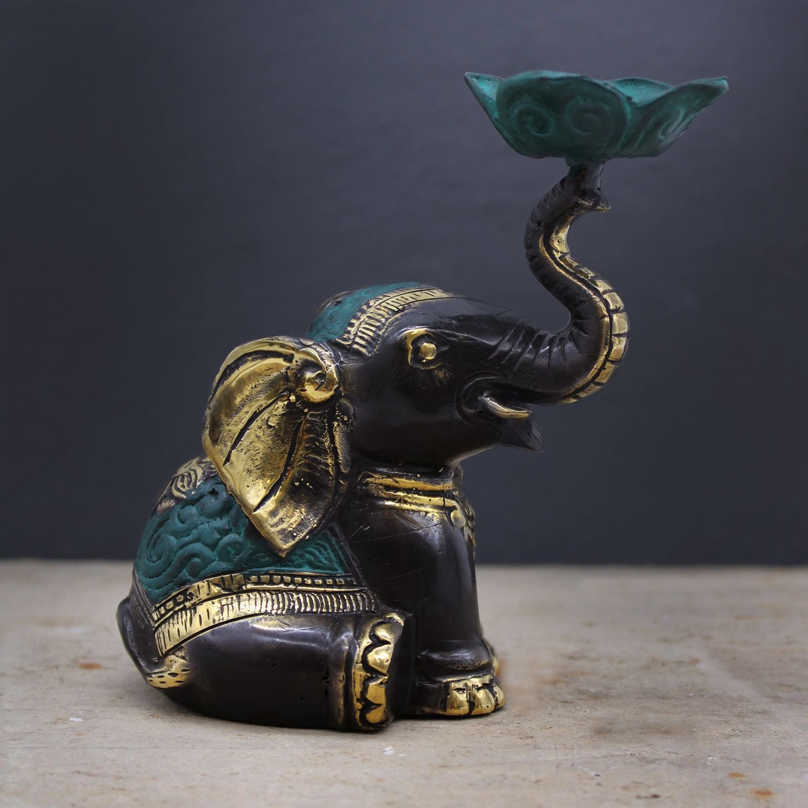Medium Elephant Candle and Incense Holder for Elegant Home Decor