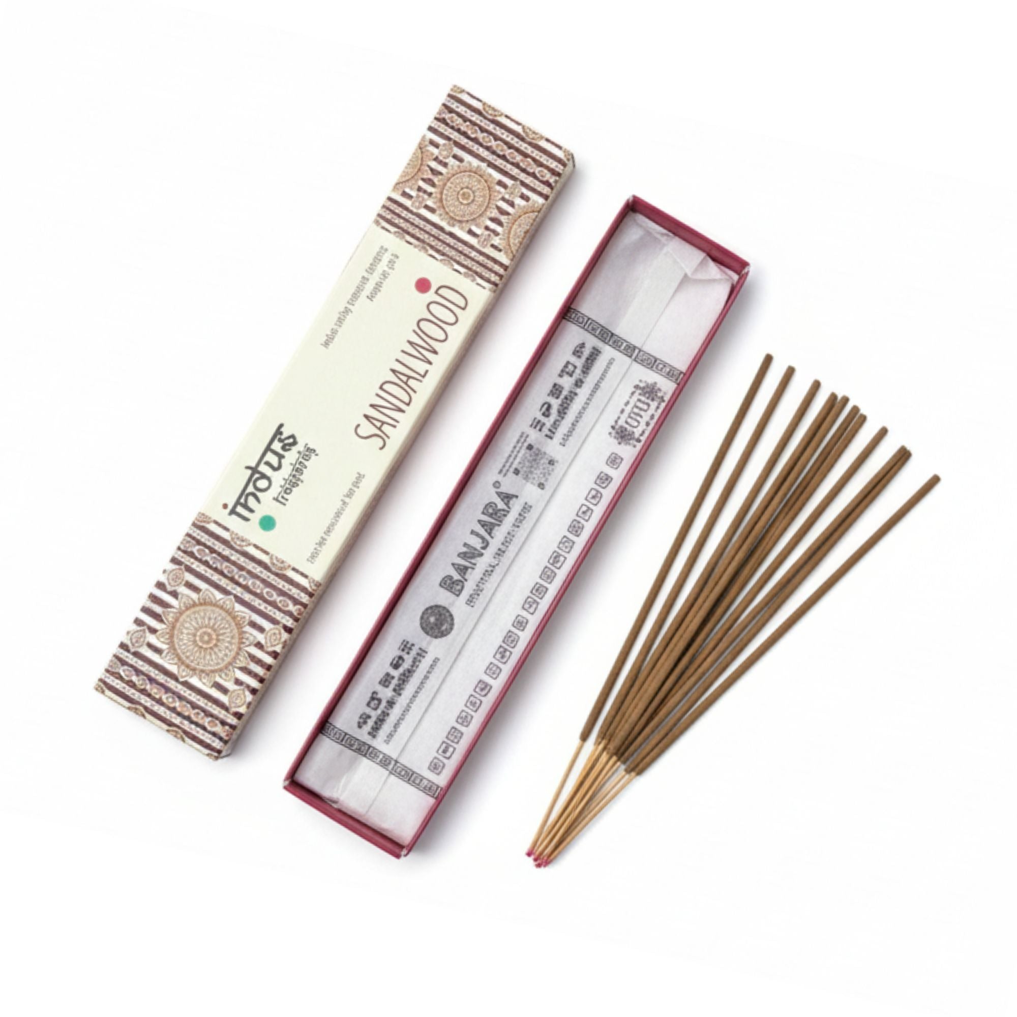 Indus Treasures Sandalwood Incense Sticks 15g Pack of 12