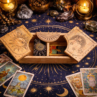 Sun & Moon Carved Sliding Box