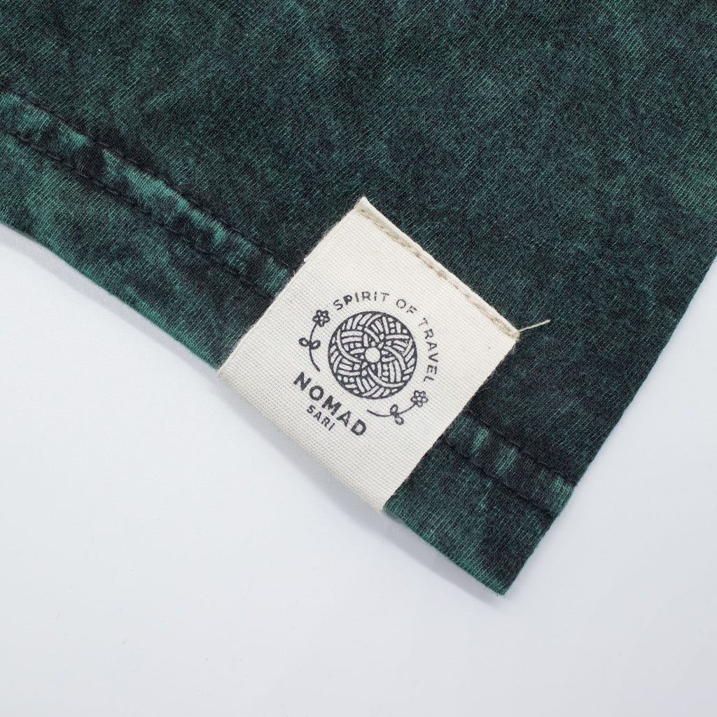 Nomad Sari Stonewashed Cotton T Shirt with Tree of Life Design