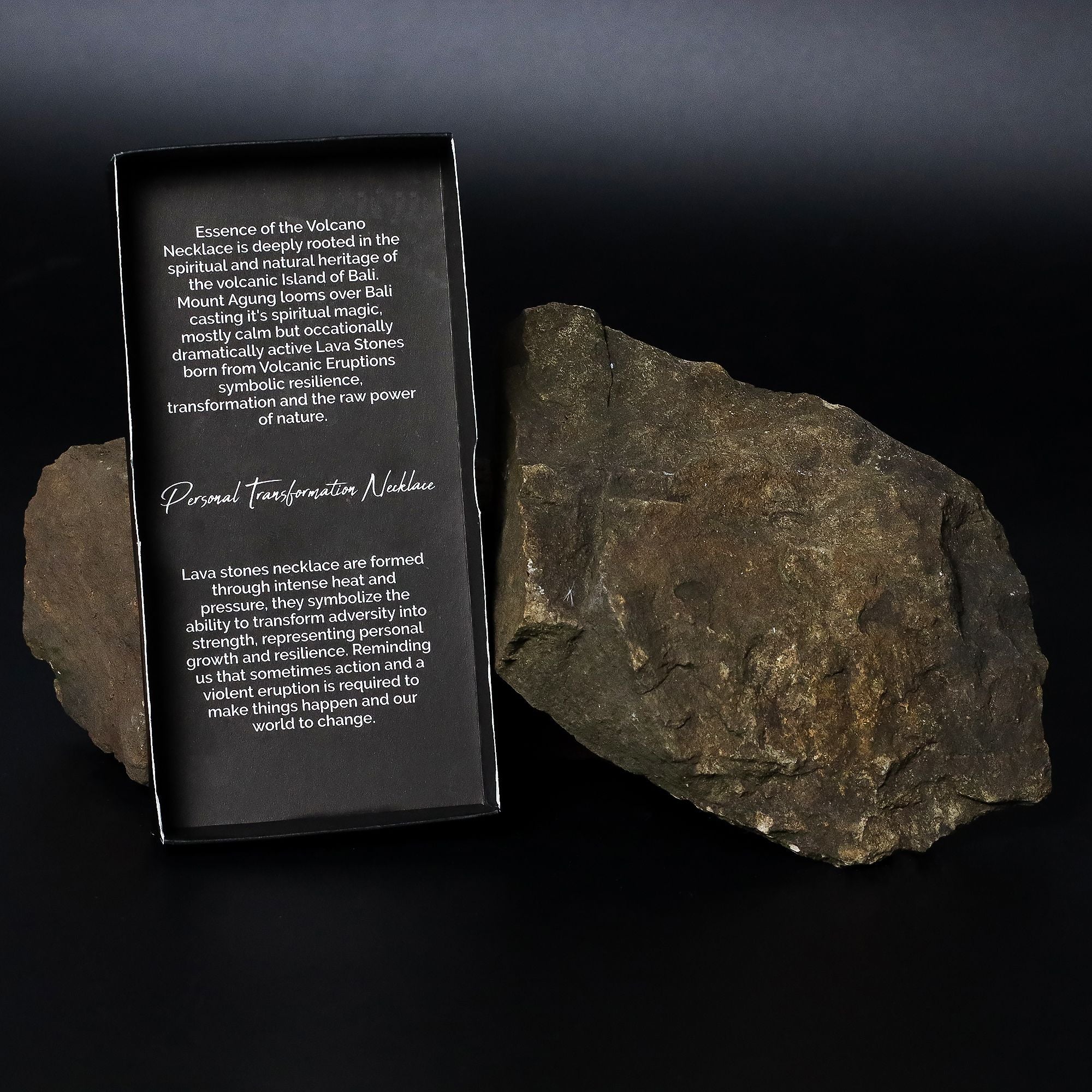 Essence of the Volcano Necklace with Natural Lava Stone Design