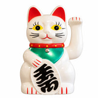 Japanese Lucky Money Cat Ornament – White 15cm