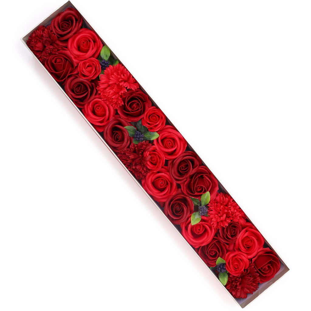 Extra Long Classic Red Roses Soap Flower Gift Box for Romance