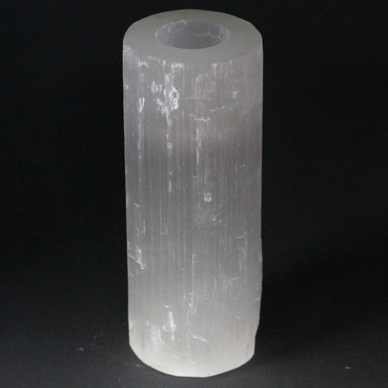 Selenite Cylinder Candle Holder 20 cm for Stylish Home Decor