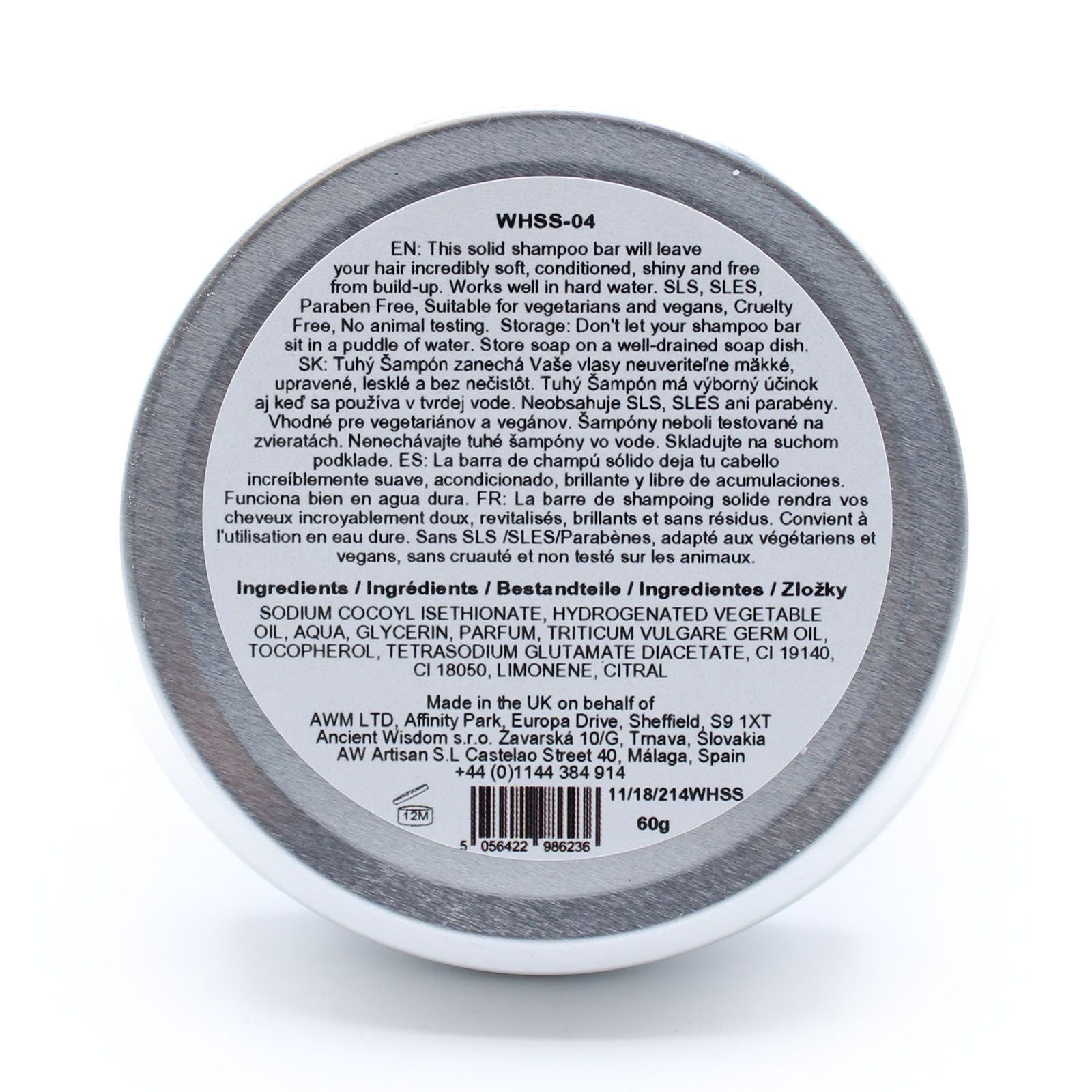 Wild Hare Solid Shampoo 60g Tutti Frutti for Vibrant Hair Care