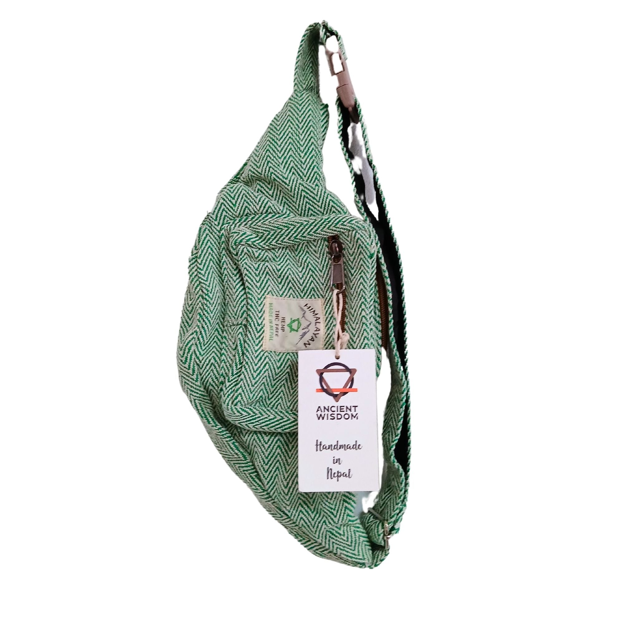 Cotton Hemp Style Belt Bag in Sage for Everyday Use